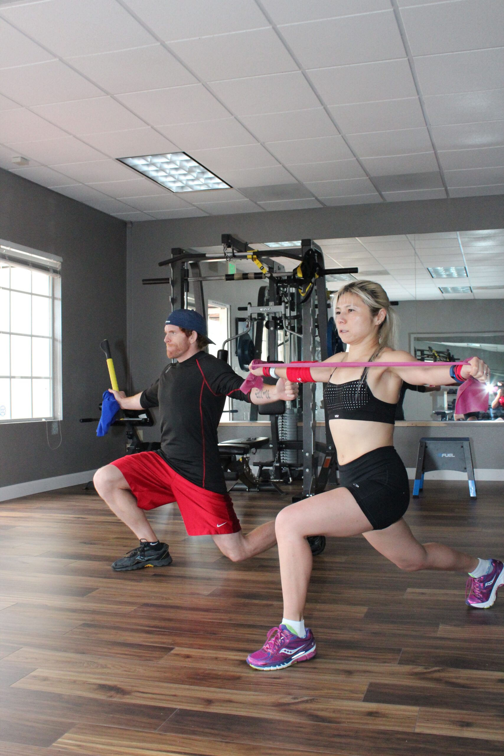 Dan Tatro working with Michie at OC Fitness Coach