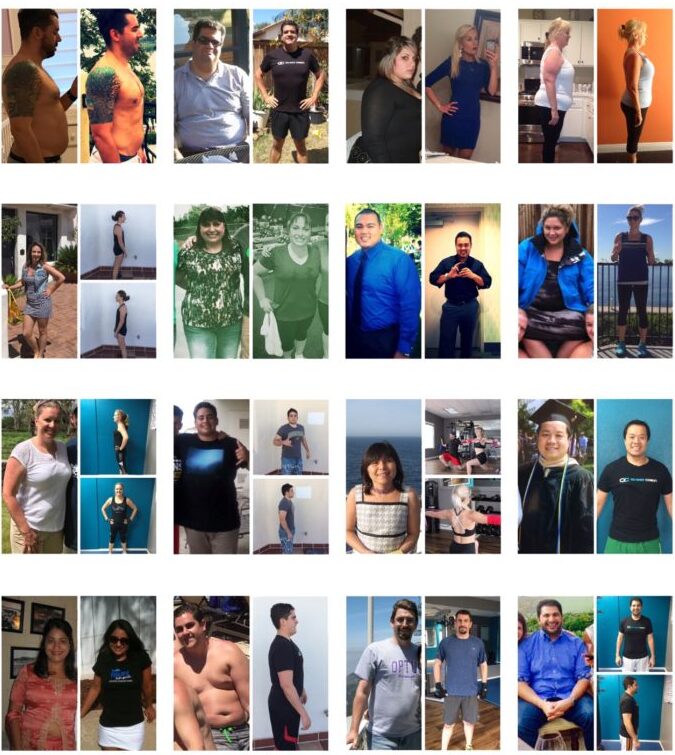 Before and After Weight Loss clients of OC Fitness Coach