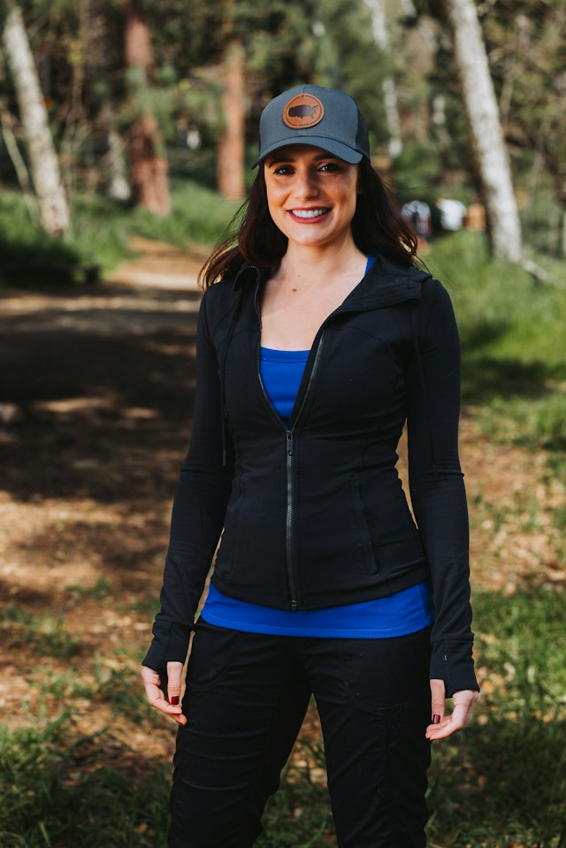 smiling female hiker